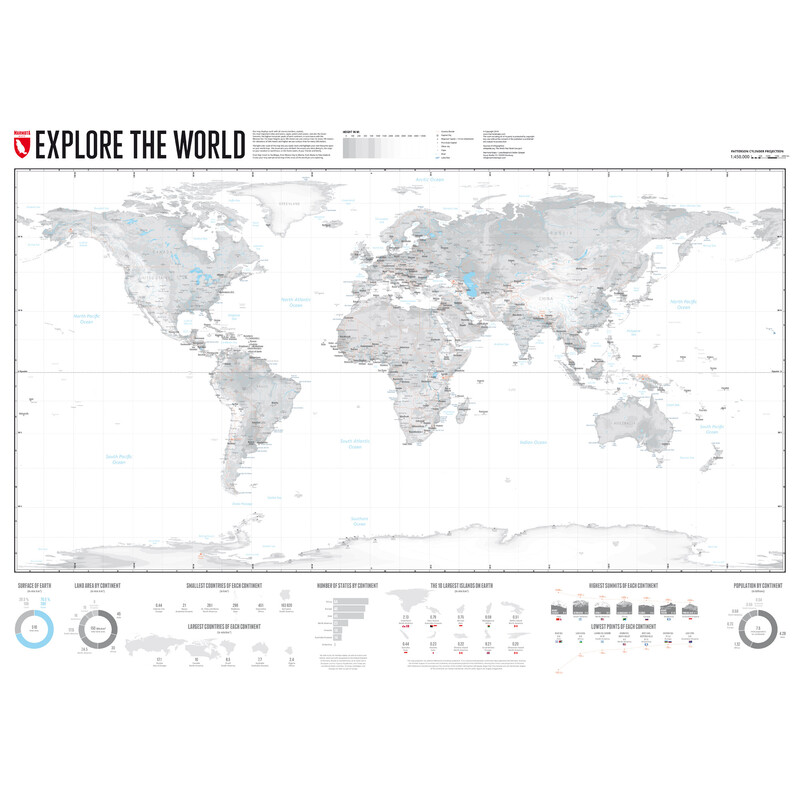 Marmota Maps Weltkarte Explore the World 140x100cm