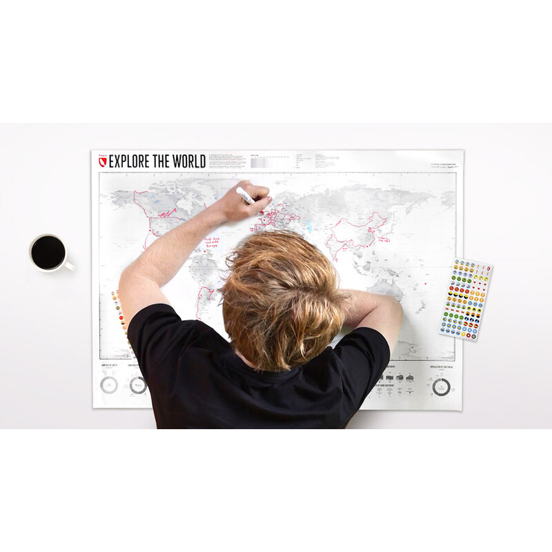 Mappemonde Marmota Maps Explore the World 200x140cm