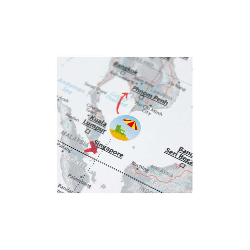 Marmota Maps Autocollants pour Mappemondes