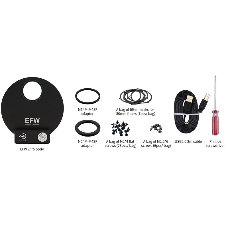 Roue à filtres ZWO Filterrad EFW 5x2"