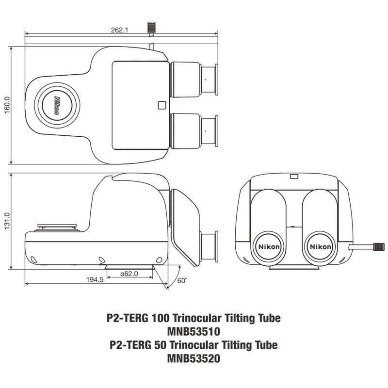 Nikon Stereokopf P2-TERG 100 trino ergo tube (100/0 : 0/100), 0-30°