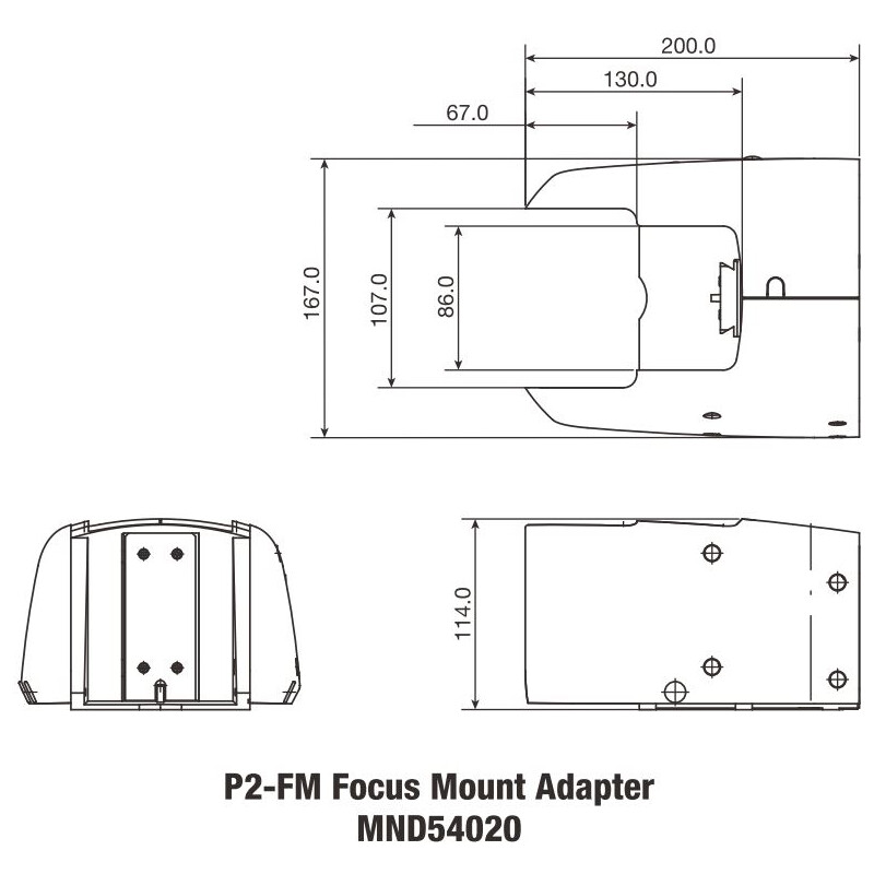 Fixation tête Nikon P2-FM Focusing Mount Adapter