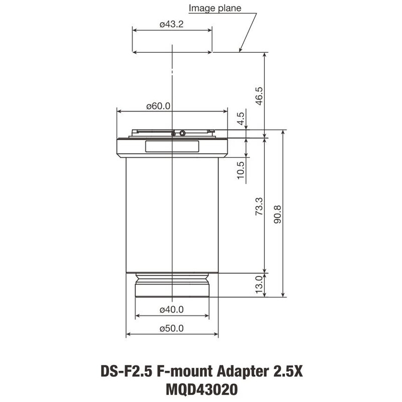 Adaptateur appareil-photo Nikon DS-F2.5 F-Mount Adapter 2.5x DS Serie