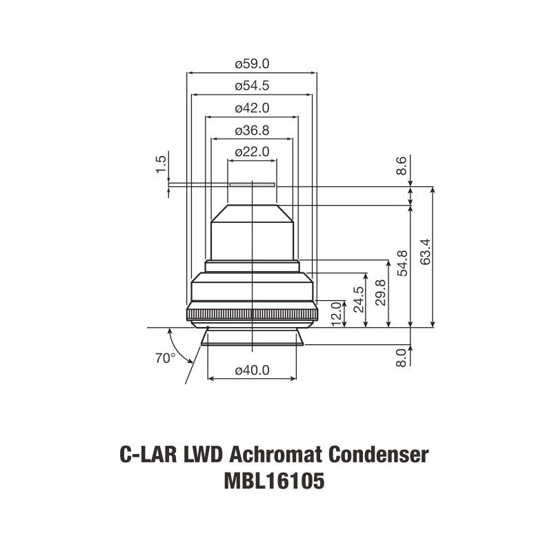 Nikon LWD Achromat Condenser A.A. 10 mm