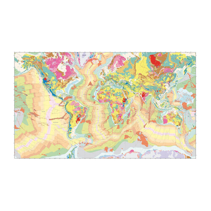 UKGE Weltkarte Geological Map of the World 118cm x 98cm