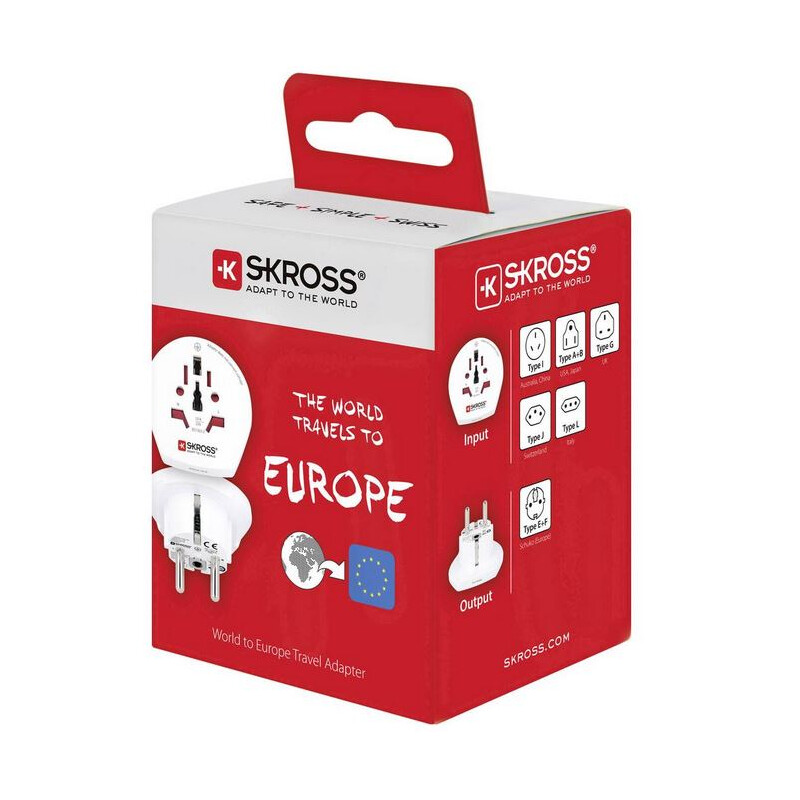 Skross Netzteil Reiseadapter World to Europe