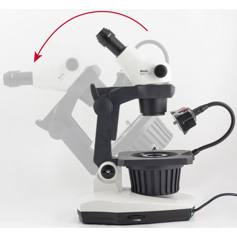 Microscope stéréo zoom Motic GM-171, bino,  7.5-50x, wd 110mm