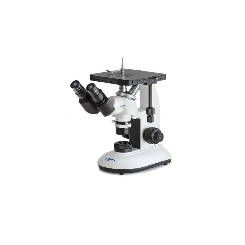 Microscope inversé Kern OLF 162, invers, MET, bino, DIN planchrom,100x-400x, Lumière incidente, LED, 3W