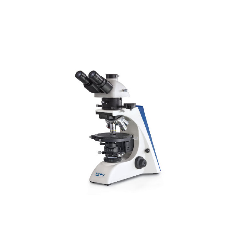Microscope Kern OPM 181, POL, trino, Inf plan, 40x-400x, diaphragme, HAL, 20W