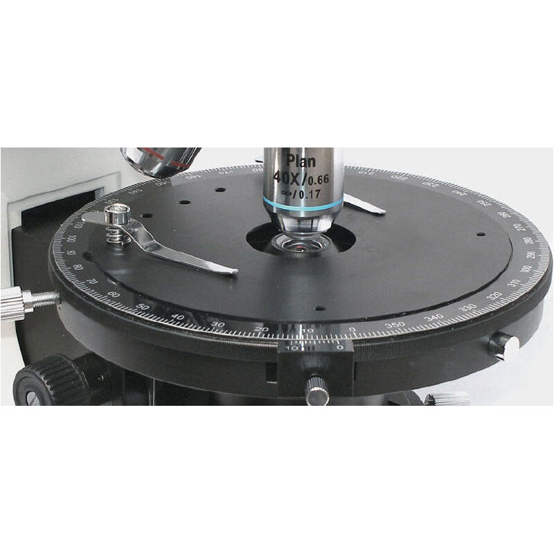 Microscope Kern OPN 182, POL, trino, Inf plan, 40x-400x, Lumière incidente, HAL, 50W