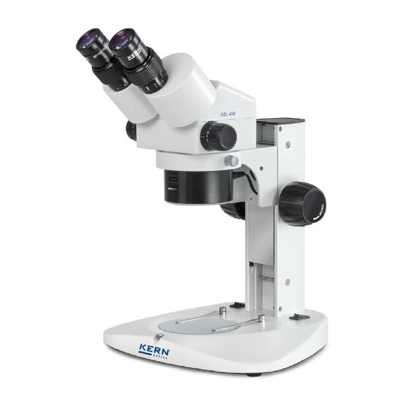 Kern Microscope Stereo-Zoom OZL 456, bino, lampes annulaires, 10x23, 0.21W LED, 0,75-5,0x