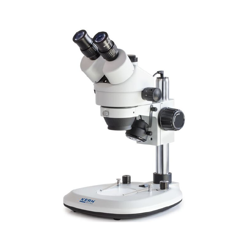 Microscope stéréo zoom Kern OZL 464, trino, Greenough, 0,7-4,5x, HWF10x20, 3W LED