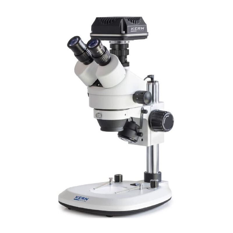 Microscope Kern OZL 464C832, Greenough, Säule, 7-45x, 10x/20, Auf-Durchlicht, 3W LED, Kamera 5MP, USB 3.0