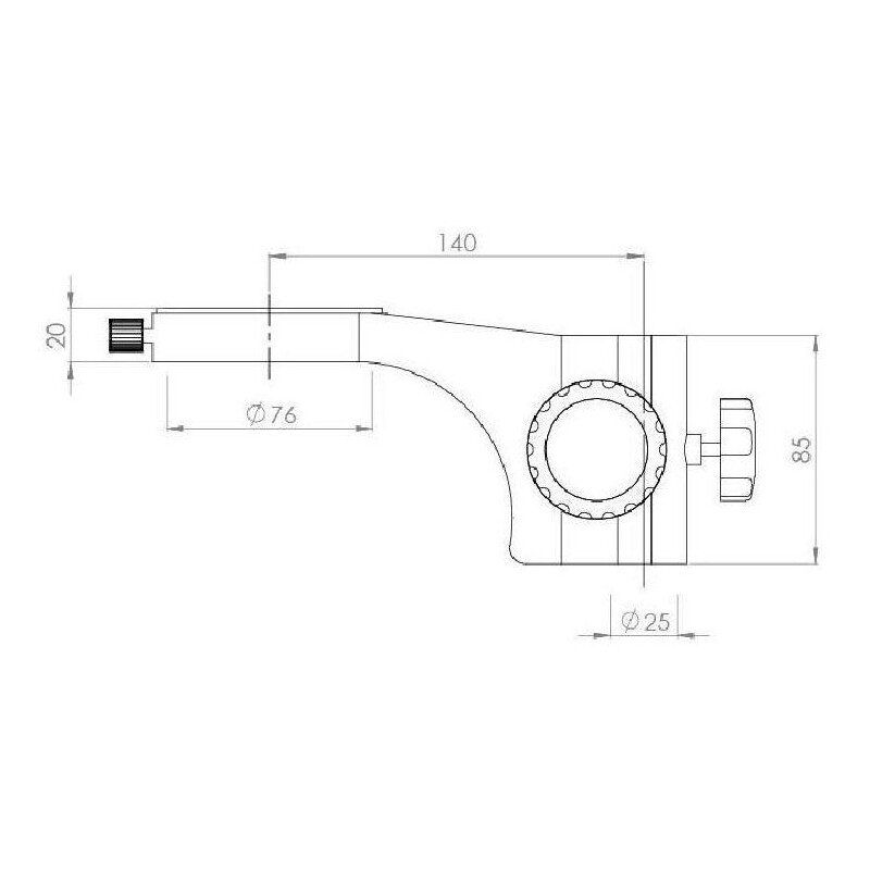 Kern Zoom-Stereomikroskop OZM 912, bino, 7x-45x, HSWF 10x23 mm, Stativ, Einarm (430 mm x 385 mm) m. Tischplatte, Ringlicht LED 4.5 W