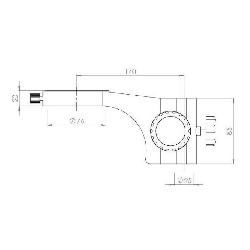 Microscope stéréo zoom Kern OZM 913, trino, 7x-45x, HSWF 10x23 mm, Trépied, Un bras (515 mm x 614 mm) avec plateau de table, Lampes annulaires LED 4,5 W