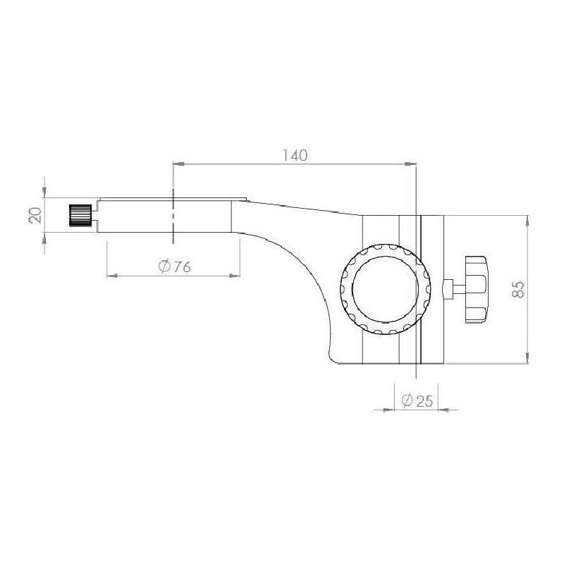 Microscope stéréo zoom Kern OZM 932, bino, 7-45x, HSWF 10x23 mm, Trépied à double bras, 430x480mm, avec plateau de table, Lampes annulaires LED 4,5 W