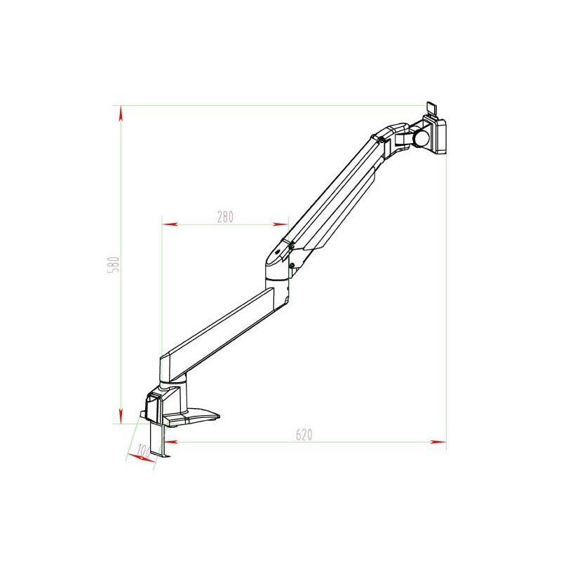 Kern Zoom-Stereomikroskop OZM 982, bino 7-45x, HSWF 10x23 mm, Gelenkarm-Stativ, Feder, Tischklemme, Ringlicht LED 4.5W