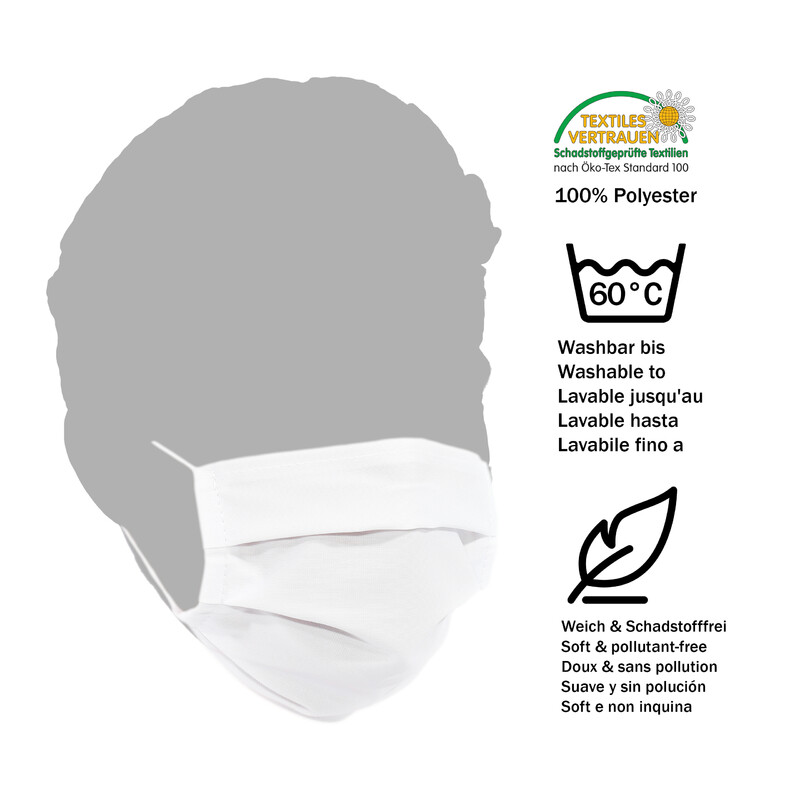 Masketo Masque en polyester, blanc