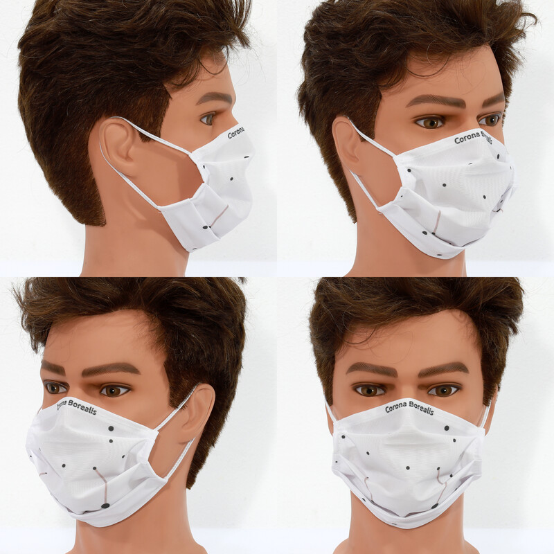 Masketo Mund- und Nasenmaske Polyester Corona Borealis