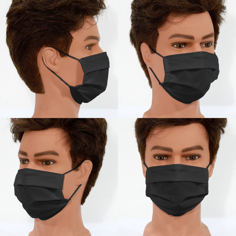 Masketo Masque en polyester, noir, 5 pièces