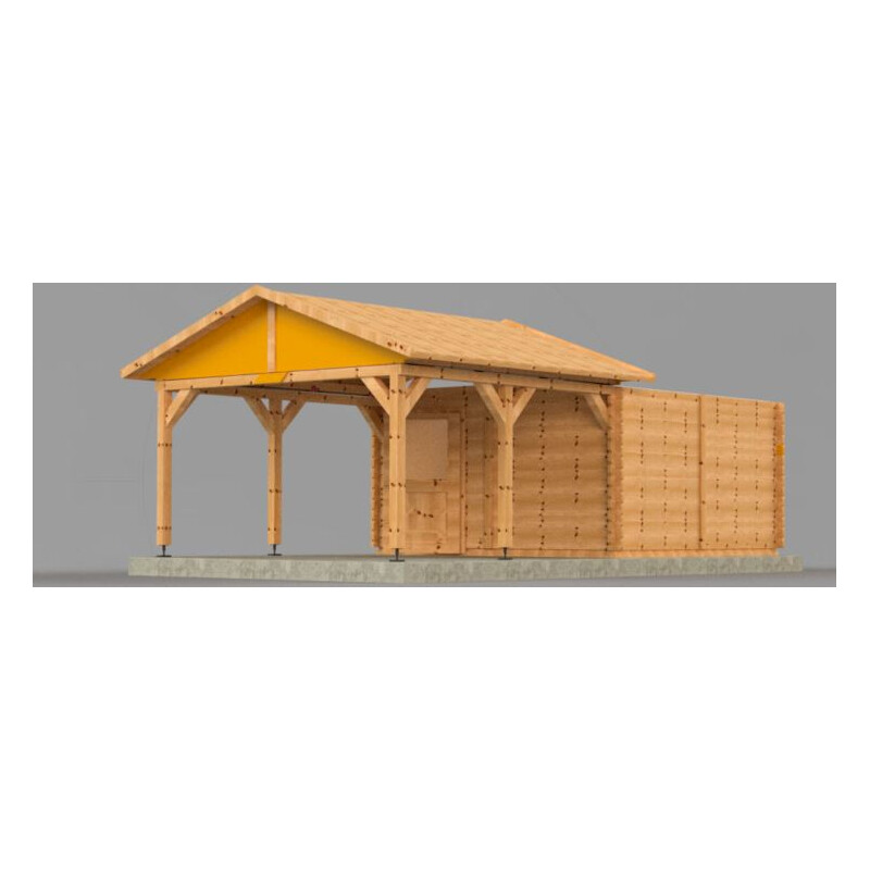 Dome Parts Observatoire GreenLine Mega avec toit coulissant et protection du bois