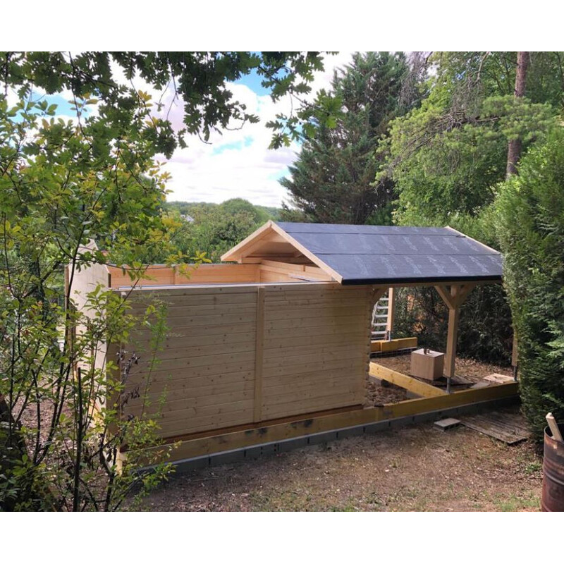 Dome Parts Observatoire GreenLine Mega avec toit coulissant et protection du bois