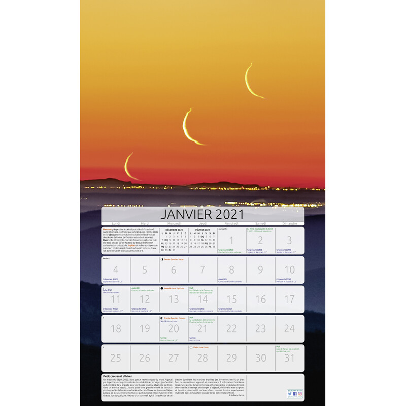 Calendrier Amds édition  Astronomique 2021