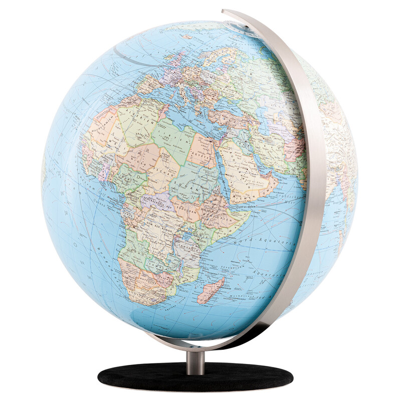 Globe Columbus Duo 30cm OID Pied en cuir Nubuck noir