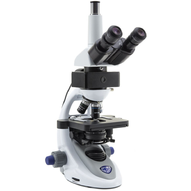 Microscope Optika B-293LD1.50, LED-FLUO, N-PLAN IOS, W-PLAN 500x, jeu de filtres bleus, trino