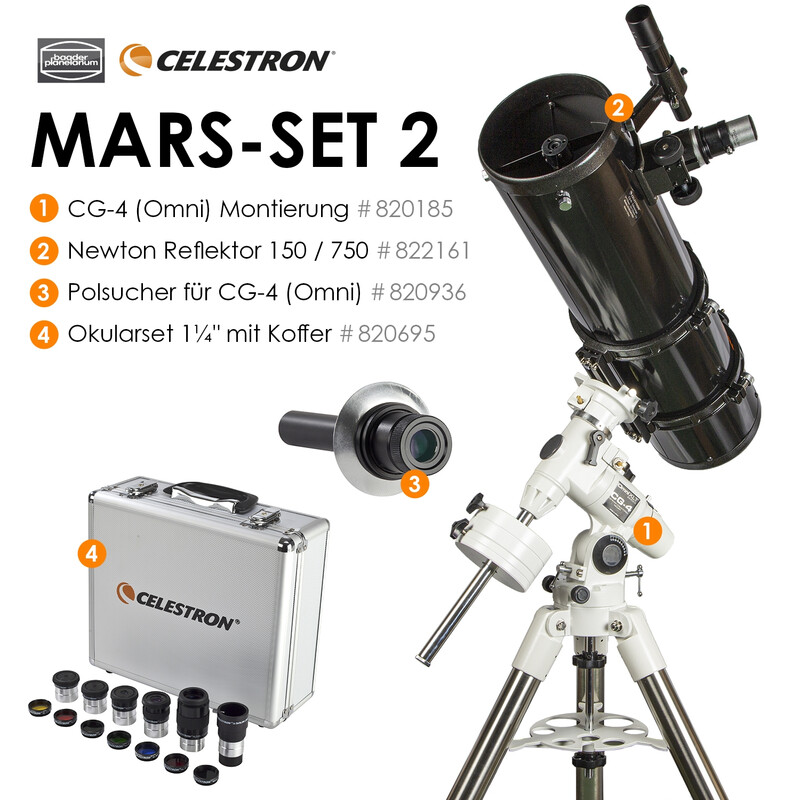 Celestron Teleskop N 150/750 CG-4 Mars-Set