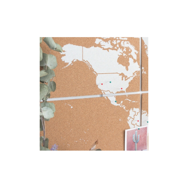 Mappemonde Miss Wood Puzzle Map XL - White