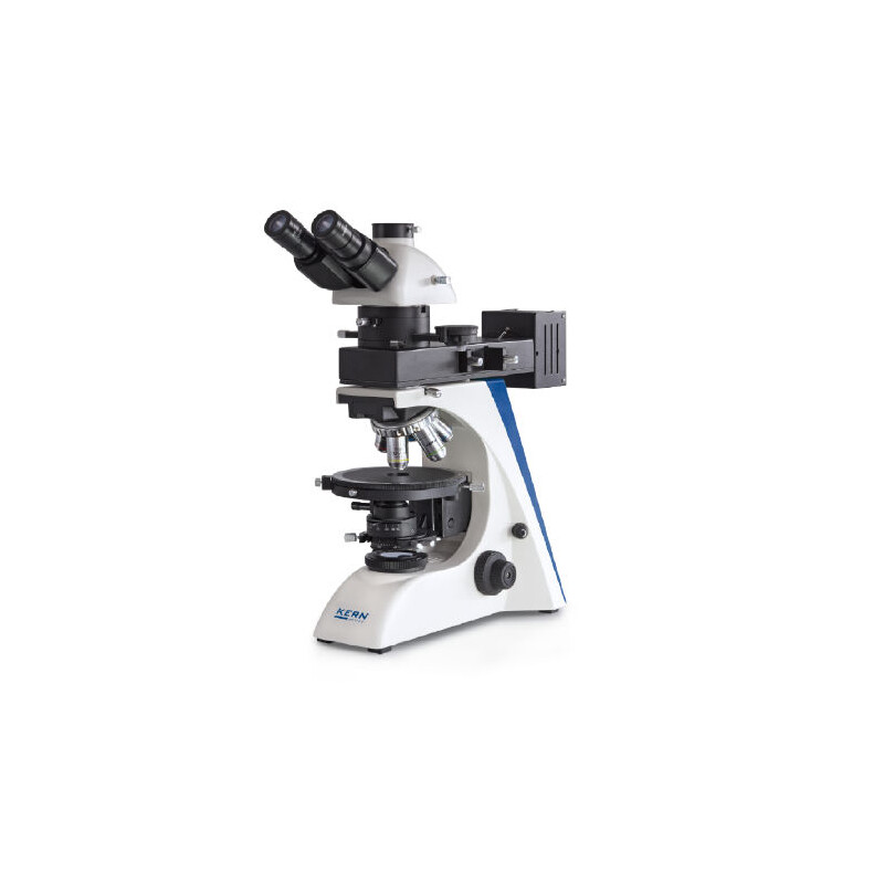 Microscope Kern OPO 185, POL, trino, Inf plan, 40x-600x, Auf-/Duchlicht, HAL, 100W