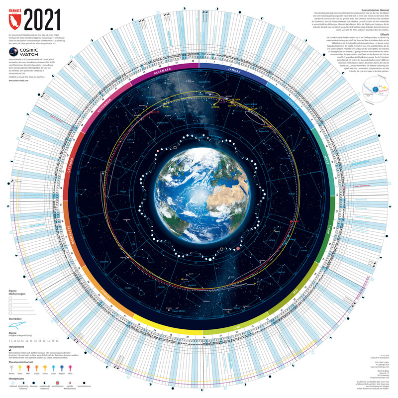 Calendrier Marmota Maps Jahreskalender 2021