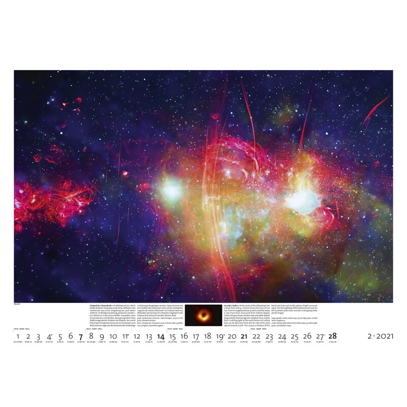Calendrier Palazzi Verlag Sternzeit 2021