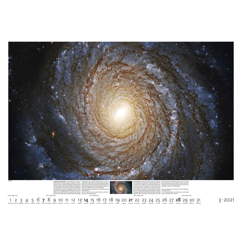 Calendrier Palazzi Verlag Sternzeit 2021