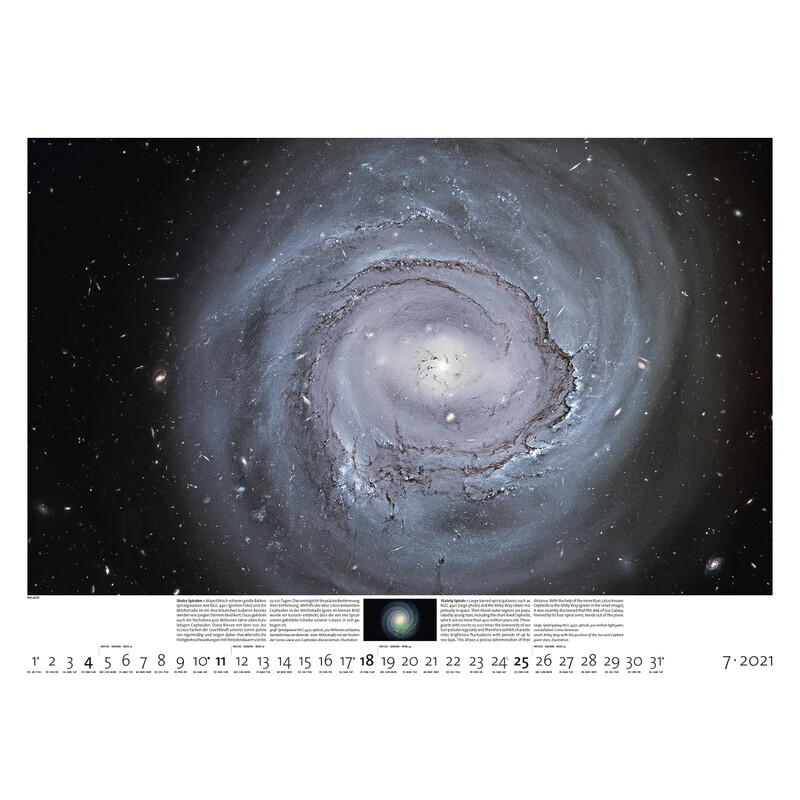 Calendrier Palazzi Verlag Sternzeit 2021