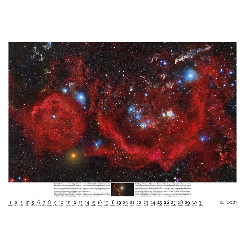 Calendrier Palazzi Verlag Sternzeit 2021