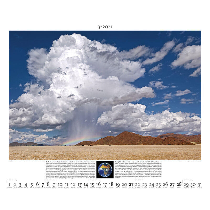 Calendrier Palazzi Verlag Planet Erde 2021