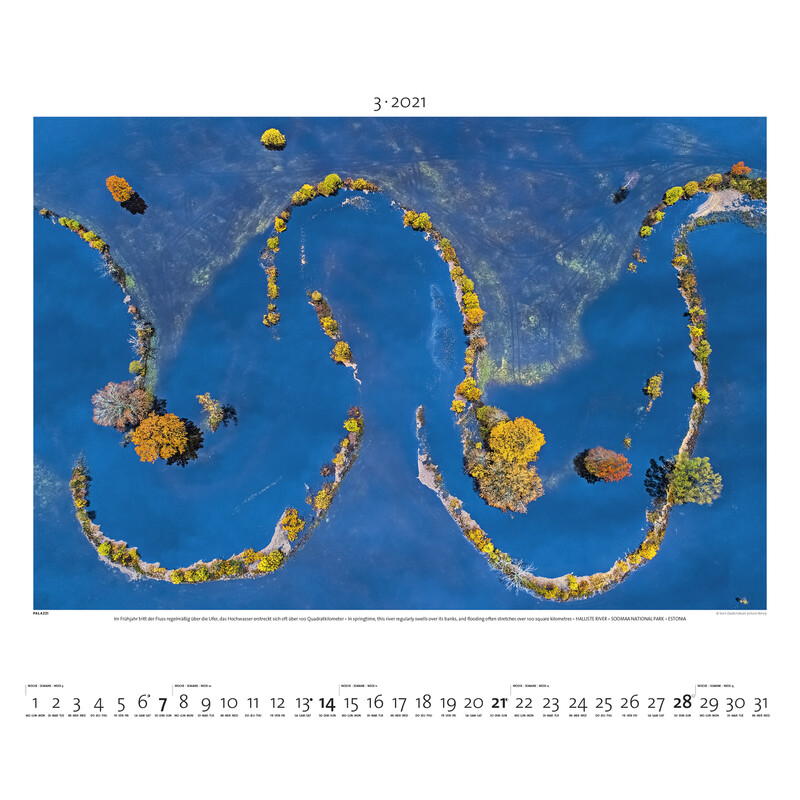 Palazzi Verlag Kalender Welt von oben 2021