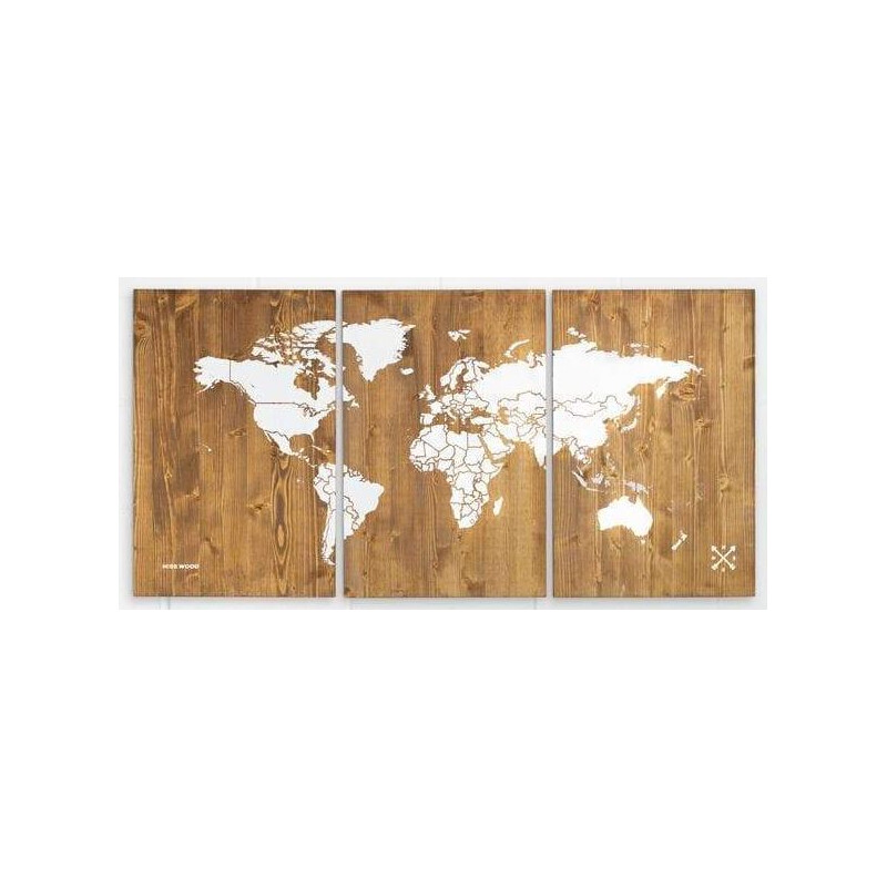 Mappemonde Miss Wood Woody Map Wooden 120x60