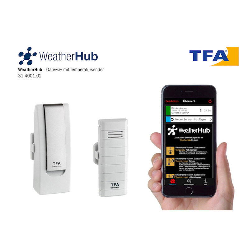 Station météo TFA Kit de démarrage avec émetteur de température WEATHERHUB