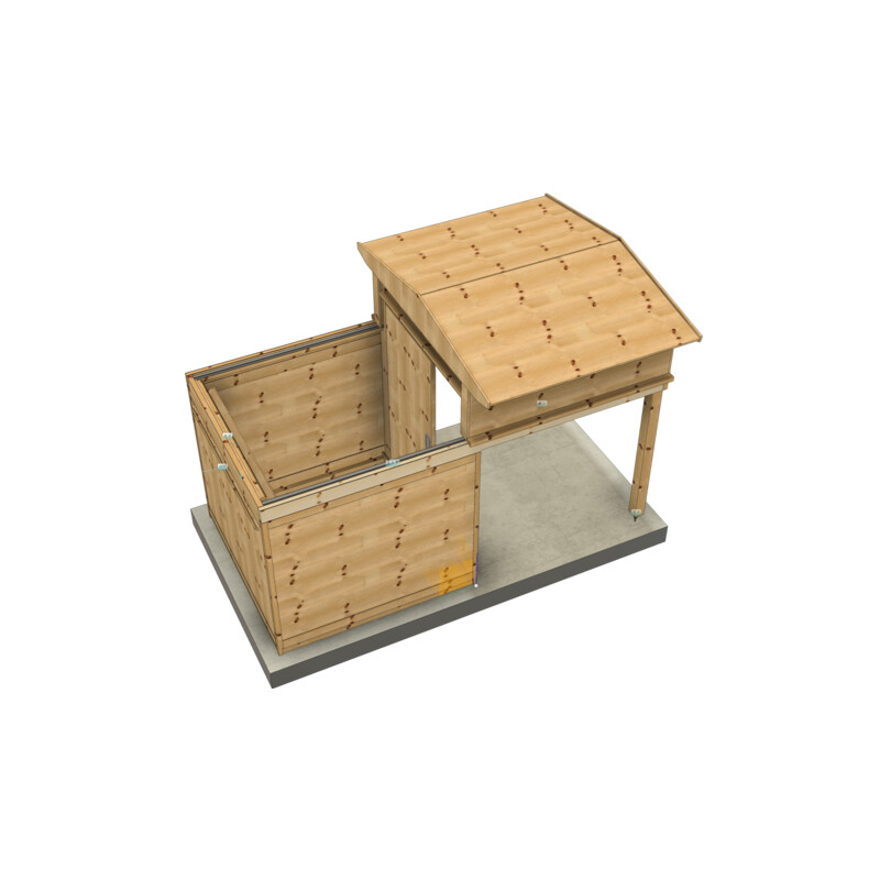 Dome Parts Observatoire à toit mobile GreenLine MICRO-MS20 avec protection du bois