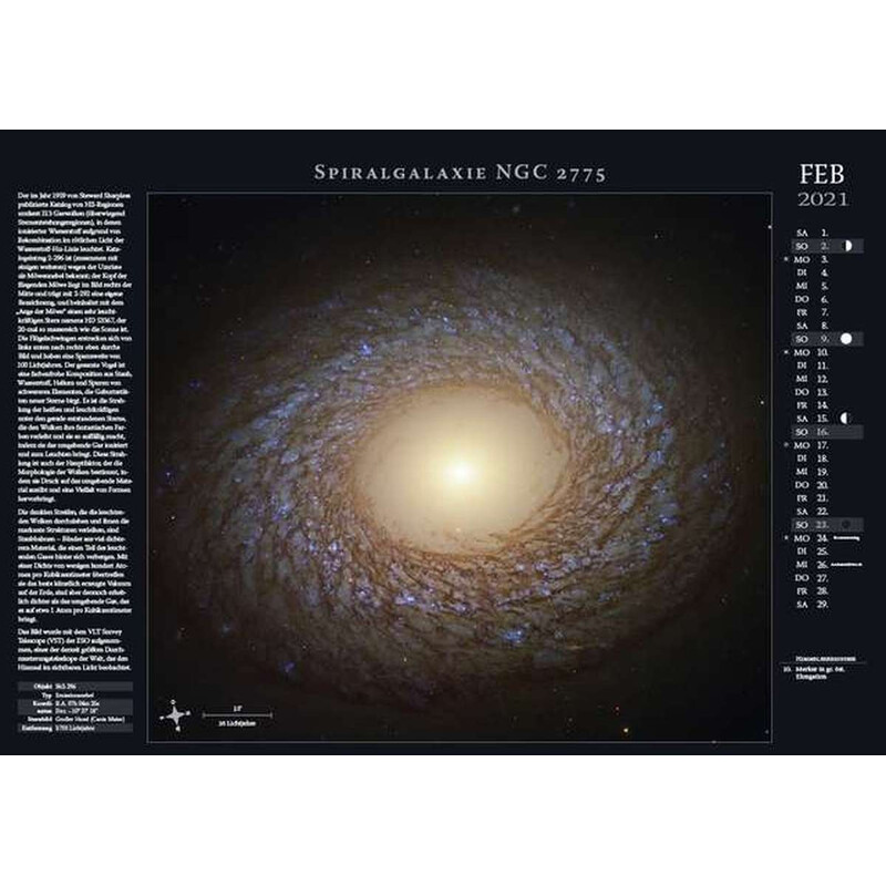 Calendrier Astronomie-Verlag Weltraum-Kalender 2021