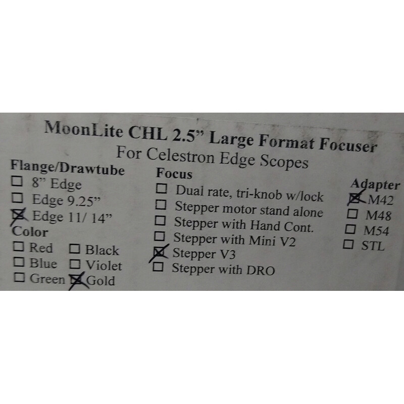 MoonLite Porte-oculaire Crayford CHL 2,5" pour C11/14 Edge HD