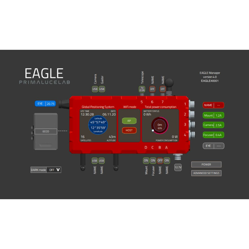 PrimaLuceLab Contrôleurs et câbles pour l'astrophotographie EAGLE4