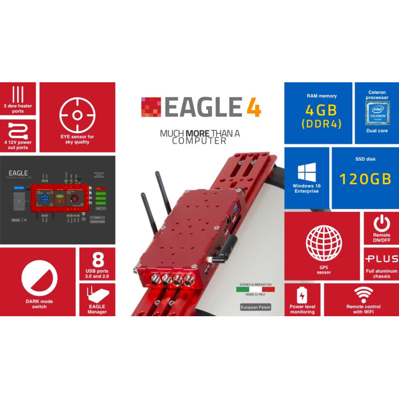 PrimaLuceLab Contrôleurs et câbles pour l'astrophotographie EAGLE4 S