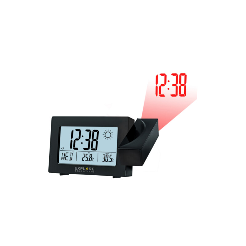 Explore Scientific Horloge de projection avec prévisions météo