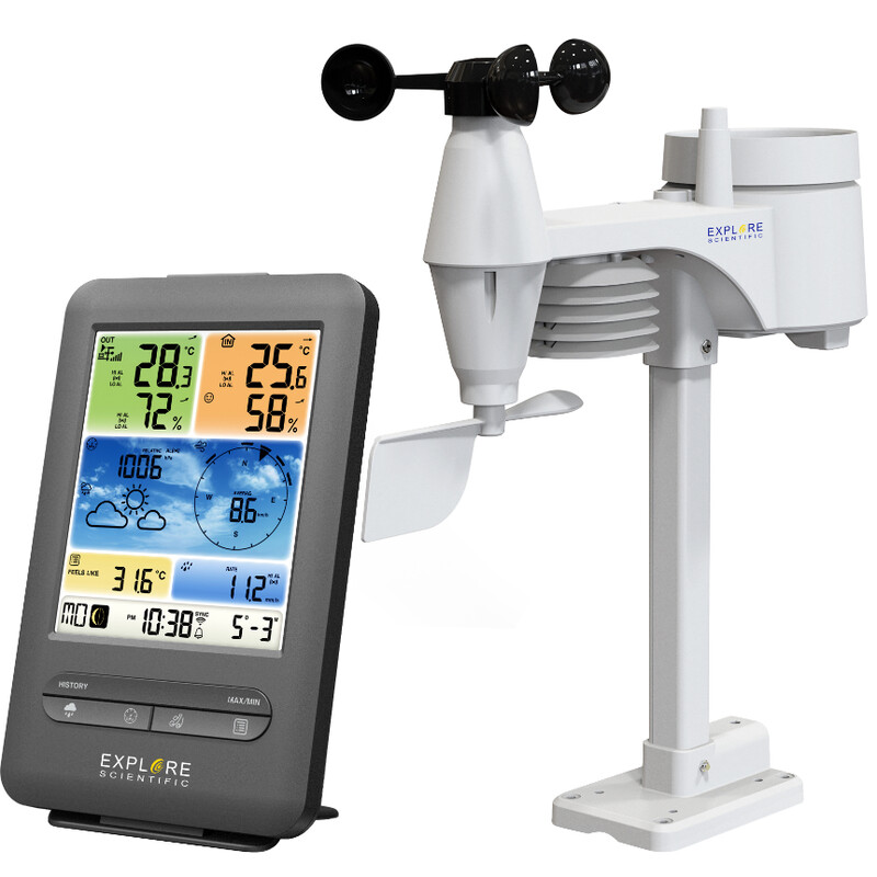 Explore Scientific Centre météorologique WLAN avec capteur professionnel 5 en 1 V