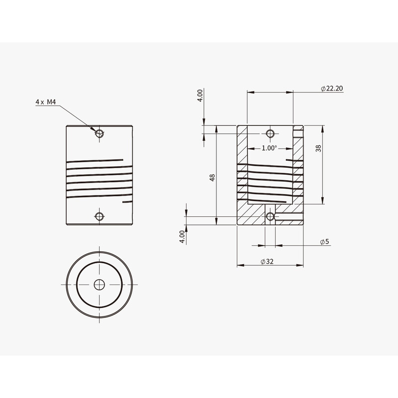 ZWO Adapter für EAF Fokusmotor an Celestron C11 & C14