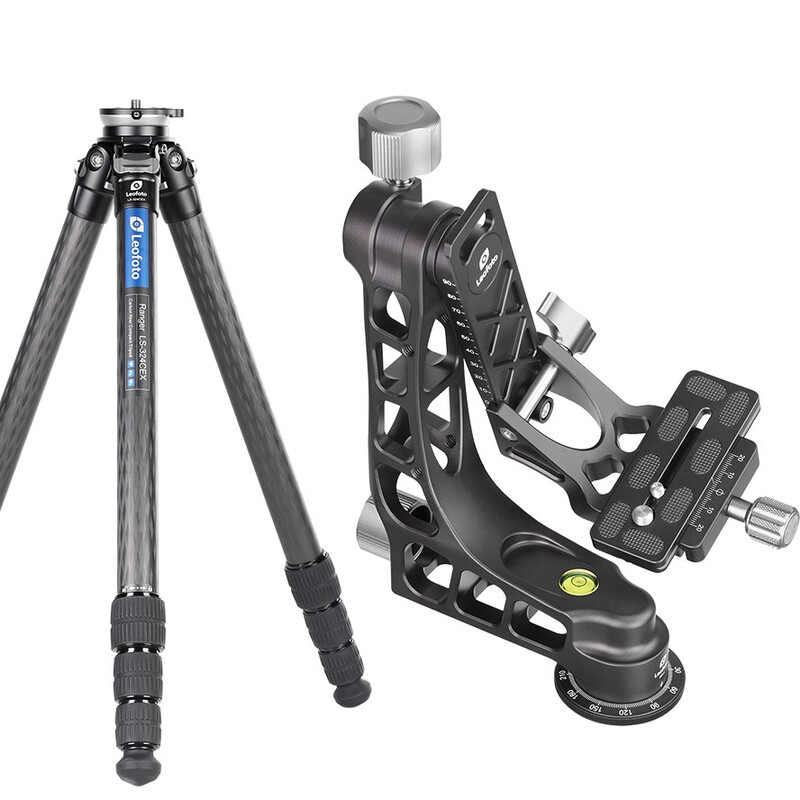 Leofoto Carbon-Dreibeinstativ LS-324CEX Ranger mit Nivellierbasis + PG-1 Gimbal